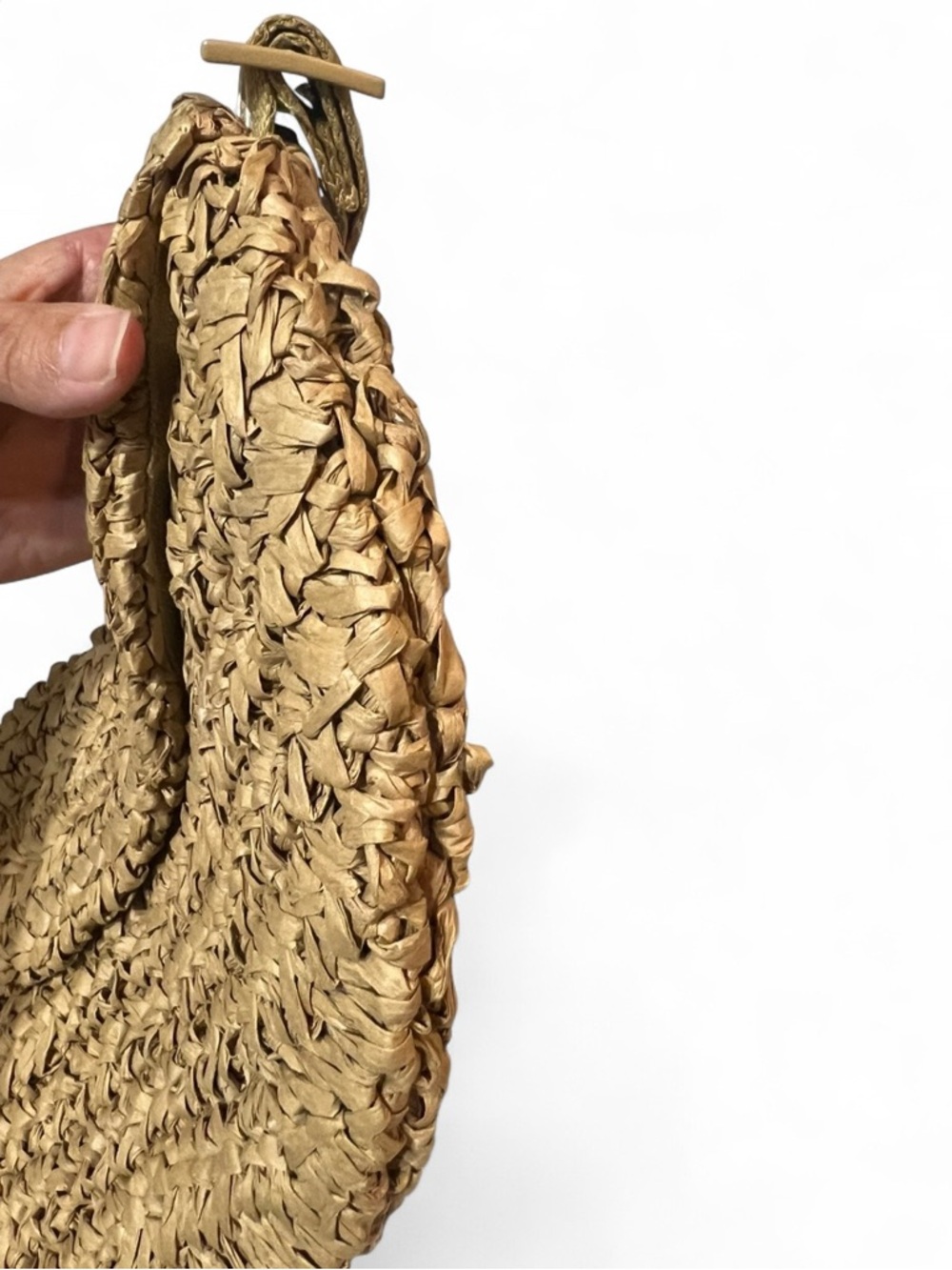 Lu & elle Woven Straw Belt Bag NWT Tan Raffia Crossbody Fanny Pack Summer - Picture 6 of 10